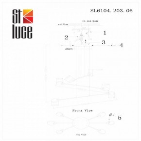 Подвесная люстра ST-Luce Montecelio SL6104.203.06 в Нижневартовске - nizhnevartovsk.mebel24.online | фото 4