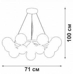 Подвесная люстра Vitaluce V48410 V48410-8/12S в Нижневартовске - nizhnevartovsk.mebel24.online | фото 3
