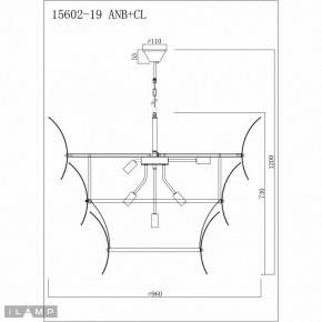 Подвесной светильник iLamp Gramercy 15602-19 ANB+CL в Нижневартовске - nizhnevartovsk.mebel24.online | фото 3