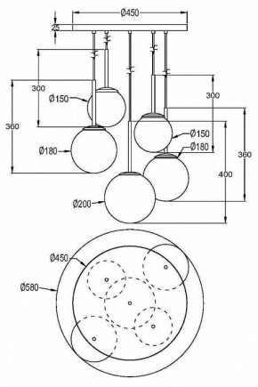 Подвесной светильник Maytoni Basic form MOD321PL-05G1 в Нижневартовске - nizhnevartovsk.mebel24.online | фото 4