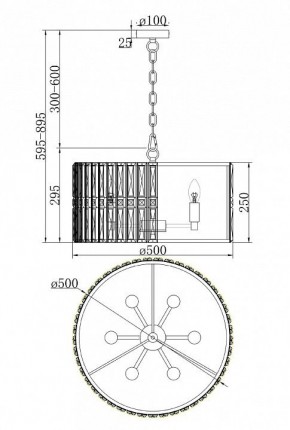 Подвесной светильник Maytoni Facet MOD094PL-06CH в Нижневартовске - nizhnevartovsk.mebel24.online | фото 4