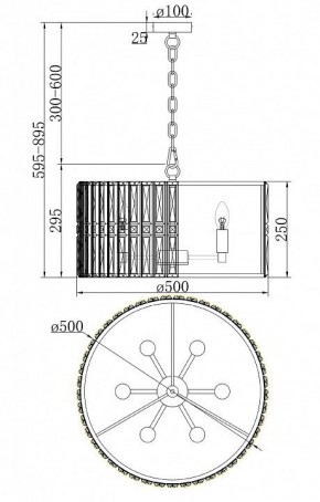 Подвесной светильник Maytoni Facet MOD094PL-06G в Нижневартовске - nizhnevartovsk.mebel24.online | фото 4