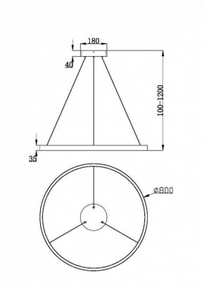 Подвесной светильник Maytoni Rim MOD058PL-L42BK в Нижневартовске - nizhnevartovsk.mebel24.online | фото 3