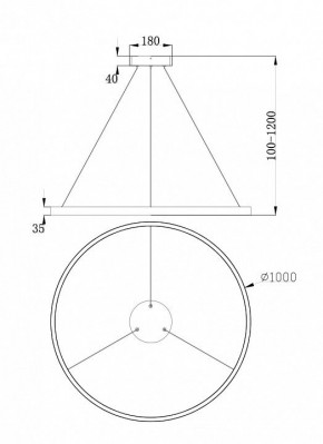 Подвесной светильник Maytoni Rim MOD058PL-L54BS4K в Нижневартовске - nizhnevartovsk.mebel24.online | фото 4