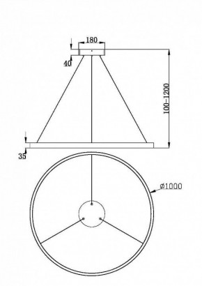 Подвесной светильник Maytoni Rim MOD058PL-L54BSK в Нижневартовске - nizhnevartovsk.mebel24.online | фото 3