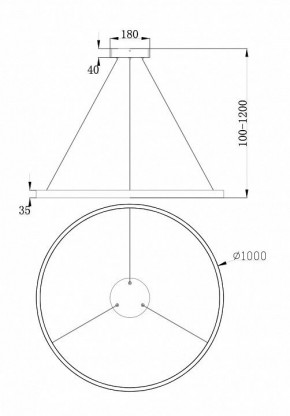 Подвесной светильник Maytoni Rim MOD058PL-L54W4K в Нижневартовске - nizhnevartovsk.mebel24.online | фото 4