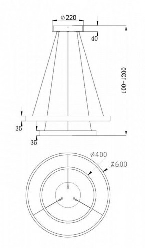 Подвесной светильник Maytoni Rim MOD058PL-L55BS4K в Нижневартовске - nizhnevartovsk.mebel24.online | фото 7