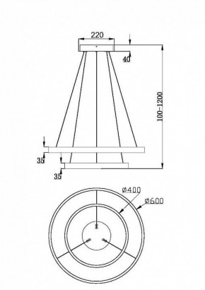 Подвесной светильник Maytoni Rim MOD058PL-L55BSK в Нижневартовске - nizhnevartovsk.mebel24.online | фото 4