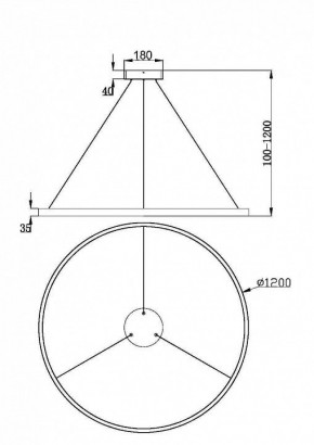 Подвесной светильник Maytoni Rim MOD058PL-L65BK в Нижневартовске - nizhnevartovsk.mebel24.online | фото 5