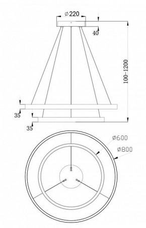 Подвесной светильник Maytoni Rim MOD058PL-L74B4K в Нижневартовске - nizhnevartovsk.mebel24.online | фото 6