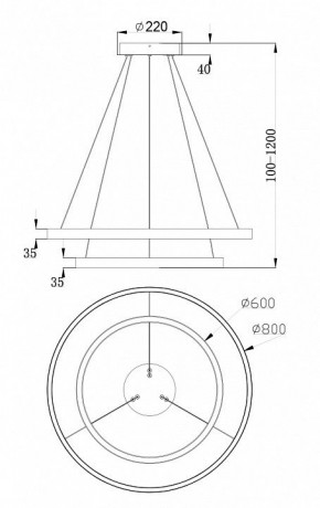 Подвесной светильник Maytoni Rim MOD058PL-L74BS4K в Нижневартовске - nizhnevartovsk.mebel24.online | фото 7