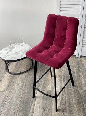 Полубарный стул CHILLI-QB SQUARE винный #16, велюр / черный каркас (H=66cm) М-City в Нижневартовске - nizhnevartovsk.mebel24.online | фото 3
