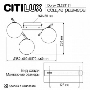 Потолочная люстра Citilux Dorsy CL223131 в Нижневартовске - nizhnevartovsk.mebel24.online | фото 11