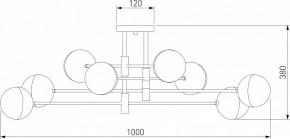 Потолочная люстра Eurosvet Nuvola 70129/8 латунь в Нижневартовске - nizhnevartovsk.mebel24.online | фото 3