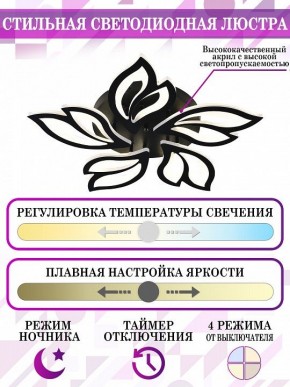 Потолочная люстра Natali Kovaltseva High-Tech Led Lamps HIGH-TECH LED LAMPS 82006 BLACK в Нижневартовске - nizhnevartovsk.mebel24.online | фото 5