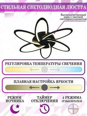 Потолочная люстра Natali Kovaltseva High-Tech Led Lamps HIGH-TECH LED LAMPS 82008 BLACK в Нижневартовске - nizhnevartovsk.mebel24.online | фото 5