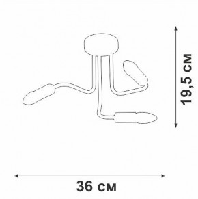 Потолочная люстра Vitaluce V3023 V3023-1/3PL в Нижневартовске - nizhnevartovsk.mebel24.online | фото 2