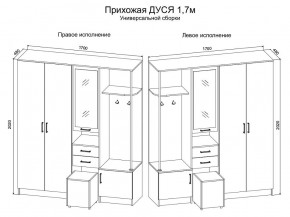 Прихожая Дуся 1.7 УНИ (Дуб Бунратти/Белый Бриллиант) в Нижневартовске - nizhnevartovsk.mebel24.online | фото 2