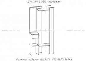 КРИТ-1 Прихожая (Делано светлый) в Нижневартовске - nizhnevartovsk.mebel24.online | фото 2