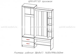 КРИТ-3 Прихожая (Анкор темный/Анкор белый) в Нижневартовске - nizhnevartovsk.mebel24.online | фото 2