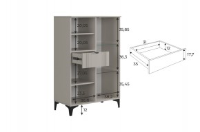 РИЧ Комод 2 со стеклом в Нижневартовске - nizhnevartovsk.mebel24.online | фото 3