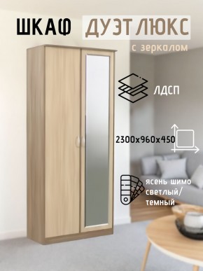 Шкаф 2-х створчатый Дуэт Люкс с зеркалом в Нижневартовске - nizhnevartovsk.mebel24.online | фото 4