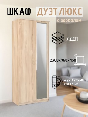 Шкаф 2-х створчатый Дуэт Люкс с зеркалом в Нижневартовске - nizhnevartovsk.mebel24.online | фото 7