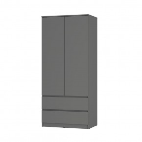 Шкаф 2-х створчатый Симпл ШК-03 (графит) в Нижневартовске - nizhnevartovsk.mebel24.online | фото 2