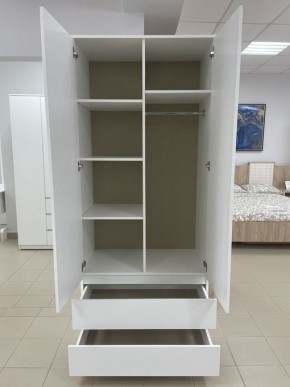 Шкаф 2-ств. с 2 ящиками "Бьянко" в Нижневартовске - nizhnevartovsk.mebel24.online | фото 2