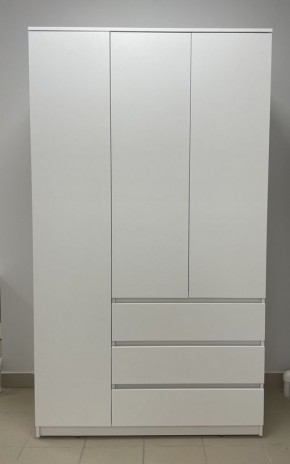 Шкаф 3-ств. с 3 ящиками "Бьянко" в Нижневартовске - nizhnevartovsk.mebel24.online | фото 3