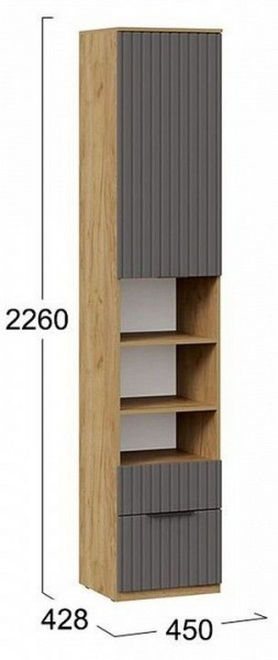Шкаф комбинированный Хилтон Исп. 2 в Нижневартовске - nizhnevartovsk.mebel24.online | фото 8