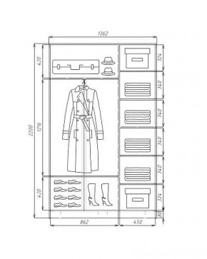 Шкаф-купе ХИТ 22-4-14-77 (420) в Нижневартовске - nizhnevartovsk.mebel24.online | фото 3
