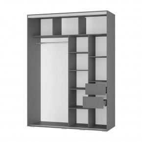 Шкаф-купе Крафт-6 1.6 м ШКК-06 (графит) в Нижневартовске - nizhnevartovsk.mebel24.online | фото 2