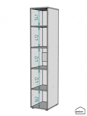 Шкаф Linnea MHR-1-2 2050х400х510 (Белый-М 11.1.1) в Нижневартовске - nizhnevartovsk.mebel24.online | фото 3