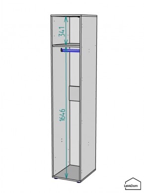 Шкаф Linnea MHR-1 2050х400х510 (Графит-М 11.1.25) в Нижневартовске - nizhnevartovsk.mebel24.online | фото 3