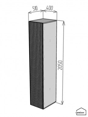 Шкаф Linnea MHR-1PO-3 2050х400х510 (Белый-М 11.1.2) в Нижневартовске - nizhnevartovsk.mebel24.online | фото 2