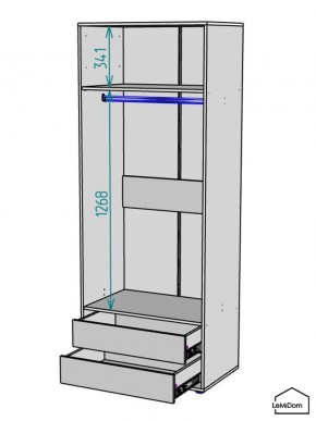Шкаф Linnea MHR-2PO-3 2050х800х510 (Белый-М 11.1.2) в Нижневартовске - nizhnevartovsk.mebel24.online | фото 3