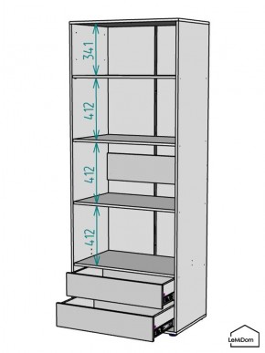 Шкаф Linnea MHR-2PO-4 2050х800х510 (Белый-М 11.1.2) в Нижневартовске - nizhnevartovsk.mebel24.online | фото 3