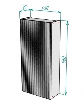 Шкаф навесной для ванной MH6-MA 450х960 (Белый-М 10.1.1) Белый глянец в Нижневартовске - nizhnevartovsk.mebel24.online | фото 10