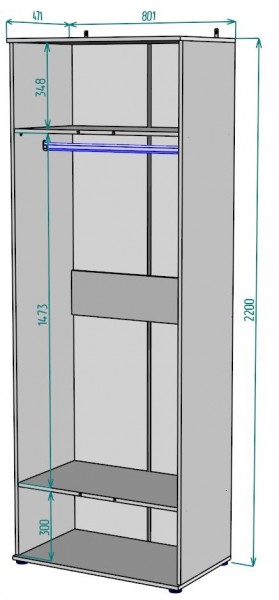 Шкаф Ольга H58 в Нижневартовске - nizhnevartovsk.mebel24.online | фото 2
