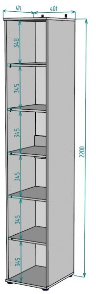 Шкаф Ольга H59 в Нижневартовске - nizhnevartovsk.mebel24.online | фото 2