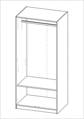 Шкаф ОРИОН двухдверный, цвет Дуб Сонома в Нижневартовске - nizhnevartovsk.mebel24.online | фото 2