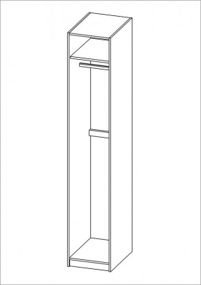 Шкаф ПЕГАС однодверный, цвет Дуб Венге в Нижневартовске - nizhnevartovsk.mebel24.online | фото 3