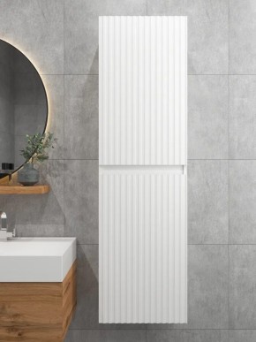 Шкаф пенал навесной для ванной MH11-MA 450х1548 (Белый-М 10.1.1) Белый глянец в Нижневартовске - nizhnevartovsk.mebel24.online | фото 2