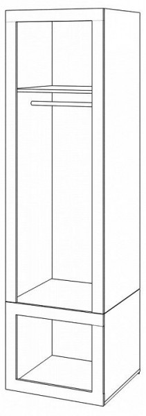 Шкаф платяной Toivo ТОЙ ШК 60/60 Д в Нижневартовске - nizhnevartovsk.mebel24.online | фото 2