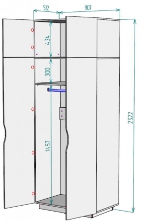 Шкаф "Аврора (H36)" в Нижневартовске - nizhnevartovsk.mebel24.online | фото 2
