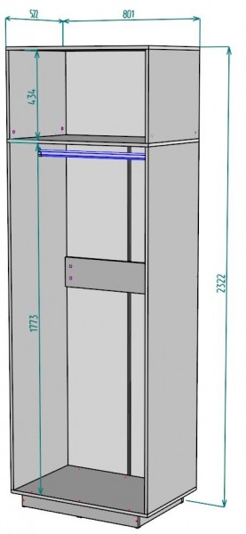Шкаф "Аврора (H37)" в Нижневартовске - nizhnevartovsk.mebel24.online | фото 2