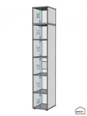 Шкаф с антресолью Linnea MHR-1A-2 2450х400х510 (Графит-М 11.1.25) в Нижневартовске - nizhnevartovsk.mebel24.online | фото 3