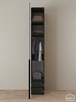 Шкаф с антресолью Linnea MHR-1A-3 2450х400х510 (Графит-М 11.1.25) в Нижневартовске - nizhnevartovsk.mebel24.online | фото 6