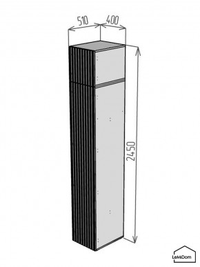 Шкаф с антресолью Linnea MHR-1POA-4 2450х400х510 (Белый-М 11.1.2) в Нижневартовске - nizhnevartovsk.mebel24.online | фото 2